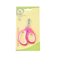 HKM-2608957 Pet Nail Scissors with Round Hole Limit and Bloodline Resistance in Rose White and White Blue