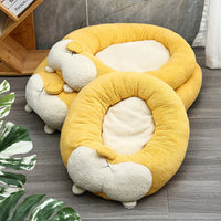 HKM-2609213 Corgi Style Plush Nest for Dogs - Cozy Autumn & Winter Bedding Options in Multiple Sizes