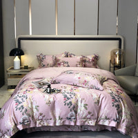 HKM-260947 Floral Digital Printed Quilt Cover Set in Long-Staple Cotton with Pillowcases