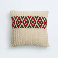 HKM-260947 Nordic Knitted Throw Pillow Case - Acrylic Upholstered Cushion Cover 45x45cm