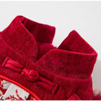 HKM-2609725 Elegant Chinese-Style Cotton-Padded Jackets for Small Dogs and Cats, Festive Tang Suits for Autumn and Winter
