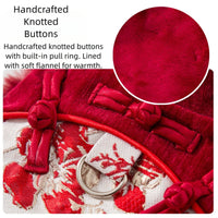 HKM-2609725 Elegant Chinese-Style Cotton-Padded Jackets for Small Dogs and Cats, Festive Tang Suits for Autumn and Winter