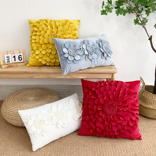 HKM-261075 Solid Color 3D Pillowcase - Light Luxury Style, Multiple Sizes and Colors Available