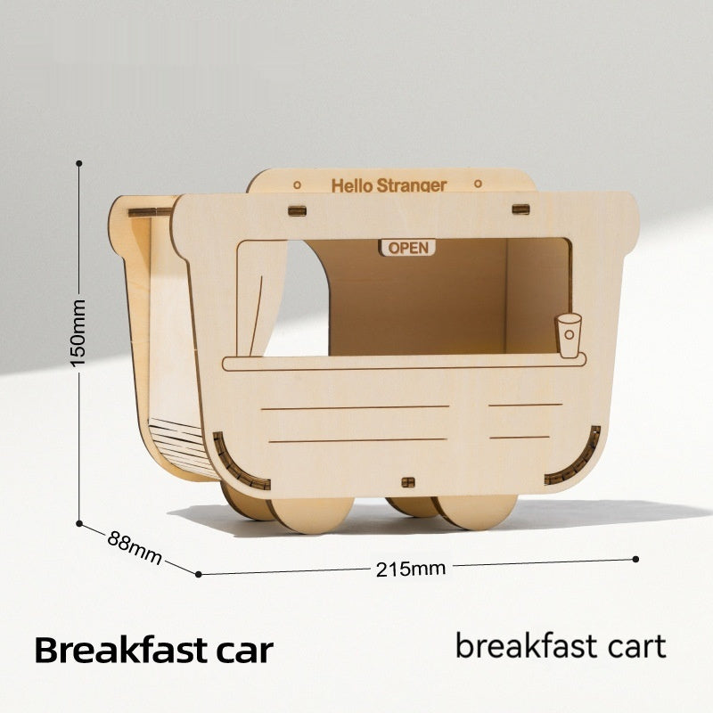 HKM-2611005 Wooden Hamster House Shelter with Multi-Layer Board Construction