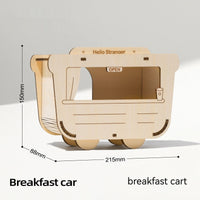 HKM-2611005 Wooden Hamster House Shelter with Multi-Layer Board Construction
