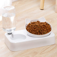 HKM-2611133 Automatic Double Bowl Pet Water and Food Dispenser with Adjustable Design