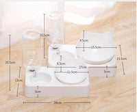 HKM-2611133 Automatic Double Bowl Pet Water and Food Dispenser with Adjustable Design