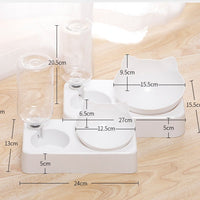 HKM-2611133 Automatic Double Bowl Pet Water and Food Dispenser with Adjustable Design