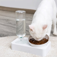HKM-2611133 Automatic Double Bowl Pet Water and Food Dispenser with Adjustable Design