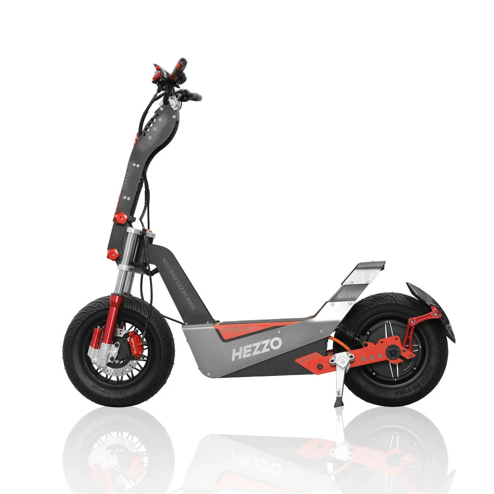 HKM-261139 HEZZO F8 Electric Scooter 72V 8000W 62.6Mph Foldable Off-Road 50Ah Battery 93 Miles Range