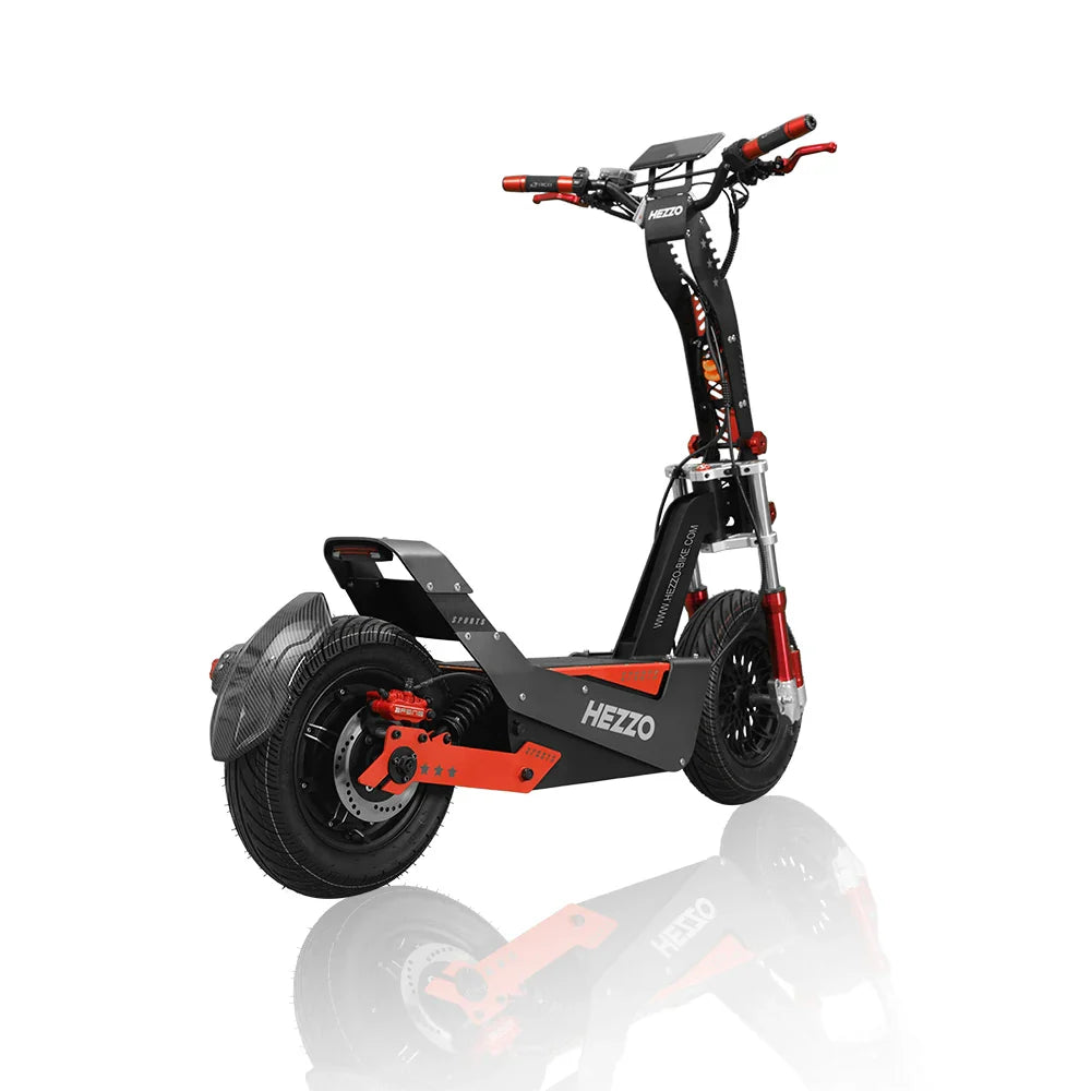 HKM-261139 HEZZO F8 Electric Scooter 72V 8000W 62.6Mph Foldable Off-Road 50Ah Battery 93 Miles Range
