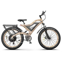 HKM-261267 26-Inch 7-Speed Electric Mountain Bike with Rear Hub Motor and Front Suspension