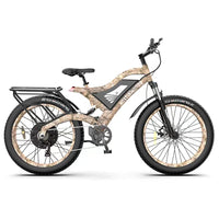 HKM-261267 26-Inch 7-Speed Electric Mountain Bike with Rear Hub Motor and Front Suspension
