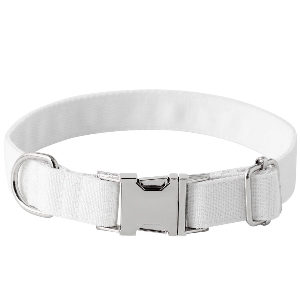 HKM-2612925 Monochrome White Pet Bow Tie Collar for Dogs - Adjustable Sizes Available