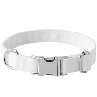 HKM-2612925 Monochrome White Pet Bow Tie Collar for Dogs - Adjustable Sizes Available