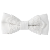 HKM-2612925 Monochrome White Pet Bow Tie Collar for Dogs - Adjustable Sizes Available