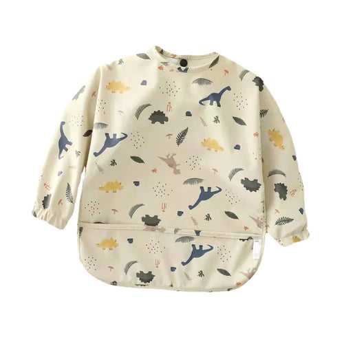 HKM-261331 Long Sleeve Waterproof Baby Eating Bib OEKO Tex 100 Standard