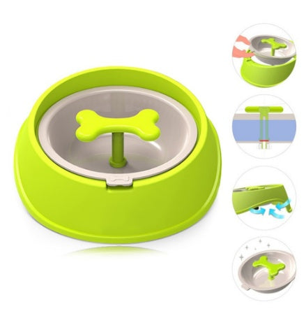 HKM-2614717 Slow Feeder Dog Bowl for Small Dogs - Anti-Choke Design to Extend Eating Time