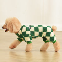 HKM-2615485 Four-Legged Cashmere Lamb Fleece Pet Clothing in Checkerboard Patterns
