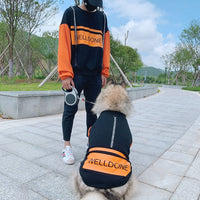 HKM-2615997 Parent-Child Matching Orange Cotton Sweater Set for Fashion-forward Families