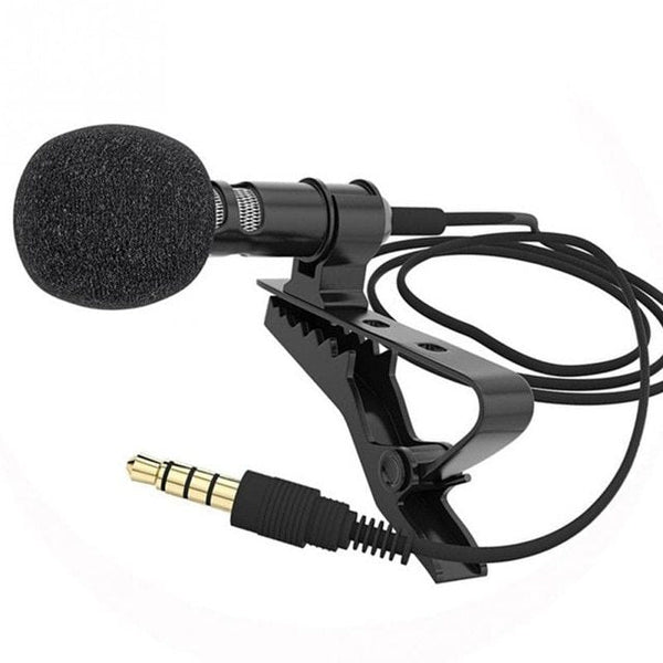HKM-261651 Universal Portable Clip Condenser Microphone for Mobile Phones - 3.5mm Connection, High Sensitivity, Omnidirectional Design