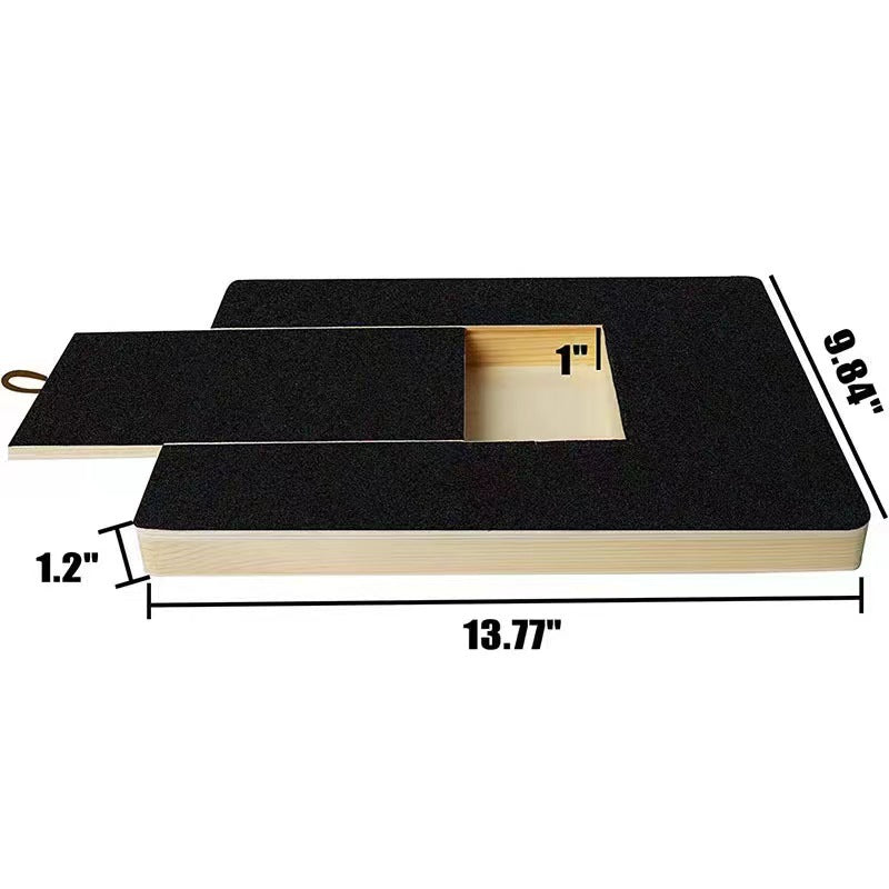 HKM-2616893 Solid Wood Dog Nail File Board with Black Sandpaper for Pet Care