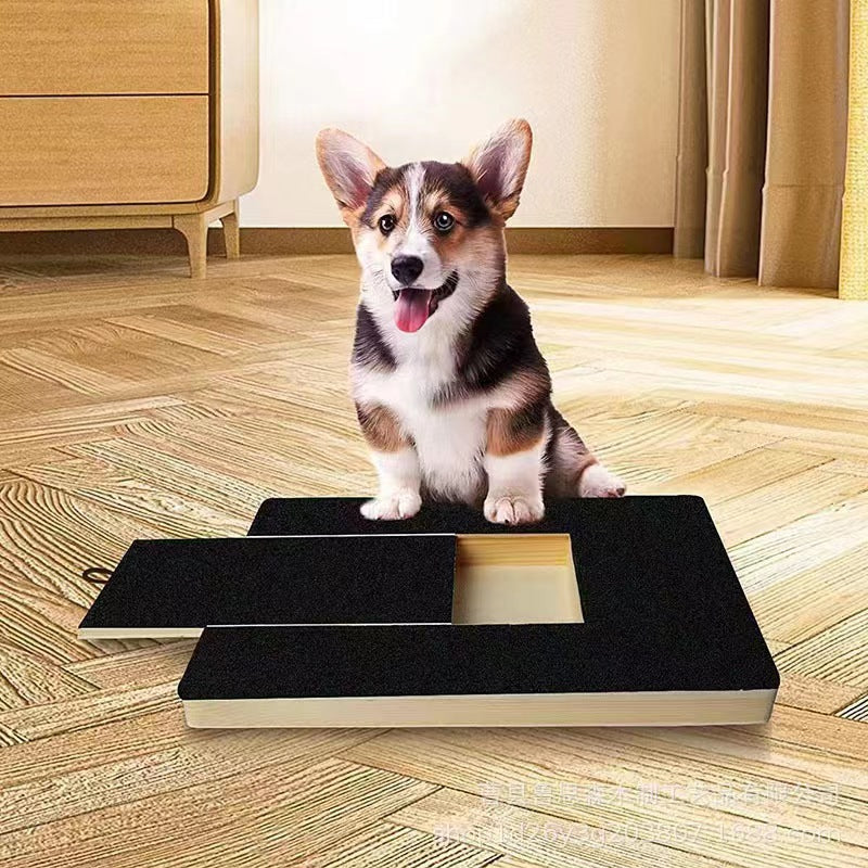 HKM-2616893 Solid Wood Dog Nail File Board with Black Sandpaper for Pet Care