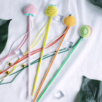 HKM-2617533 Boredom-Busting Funny Cat Stick with Sounding Bells and Colorful Fruit Shapes