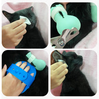 HKM-2619325 Universal Silicone Cat Nail Covers - Anti-Scratch Bathing Cat Foot Protection