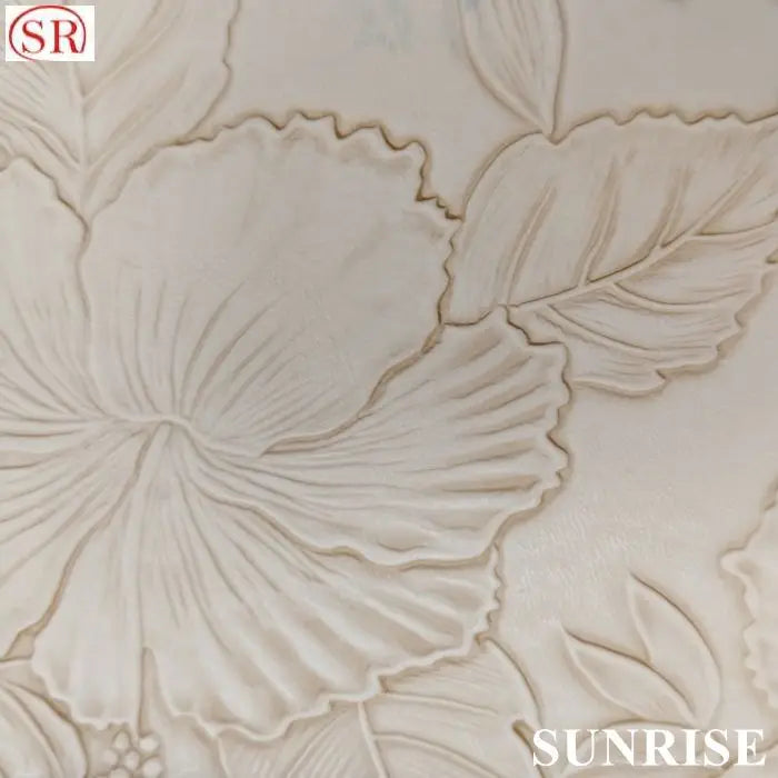 HKM-261971 0.8MM Rose Pattern PU Faux Leather Fabric for Table Mats, Furniture, Clothing, and Wallpaper