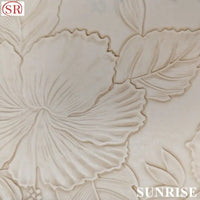 HKM-261971 0.8MM Rose Pattern PU Faux Leather Fabric for Table Mats, Furniture, Clothing, and Wallpaper