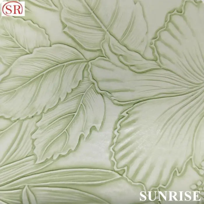 HKM-261971 0.8MM Rose Pattern PU Faux Leather Fabric for Table Mats, Furniture, Clothing, and Wallpaper