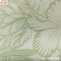 HKM-261971 0.8MM Rose Pattern PU Faux Leather Fabric for Table Mats, Furniture, Clothing, and Wallpaper