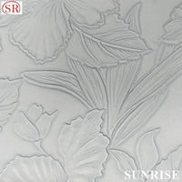 HKM-261971 0.8MM Rose Pattern PU Faux Leather Fabric for Table Mats, Furniture, Clothing, and Wallpaper