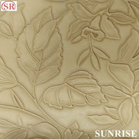 HKM-261971 0.8MM Rose Pattern PU Faux Leather Fabric for Table Mats, Furniture, Clothing, and Wallpaper