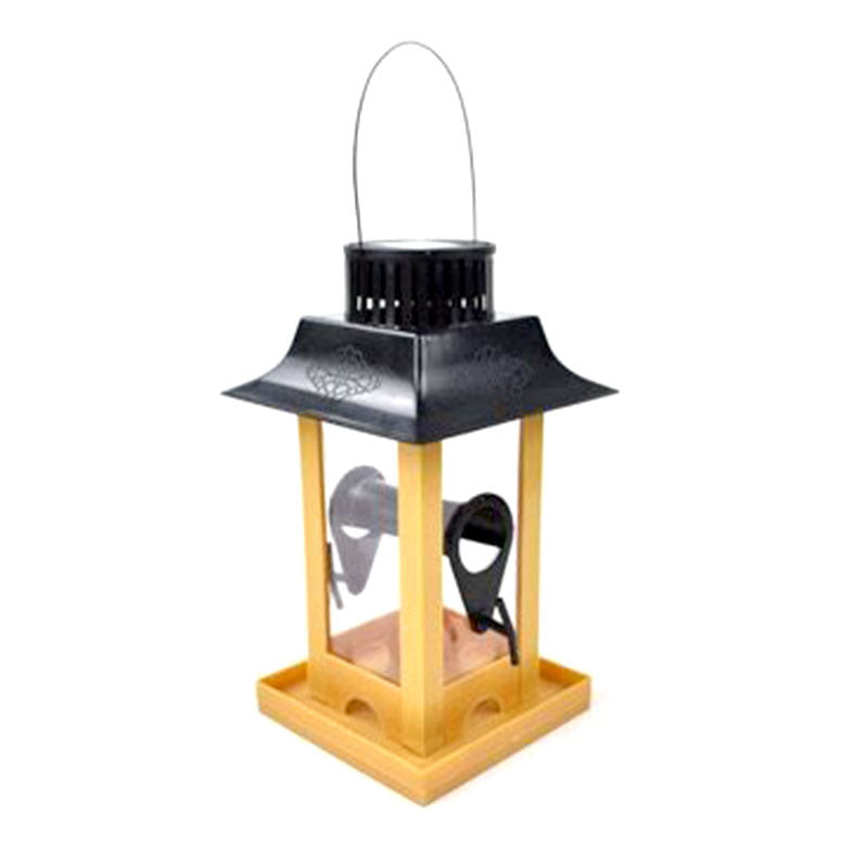 HKM-262035 Solar-Powered Hook Bird Feeder - Durable Plastic Design, Small Size