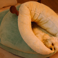 HKM-2620733 Cozy Warm Velvet Padded Dog Nest in Various Colors and Sizes
