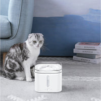 HKM-2622525 Automatic White Pet Drinking Fountain for Cats - Plastic, 2nd Generation Tray