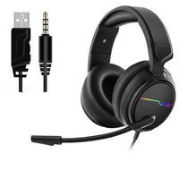 HKM-262291 Siberian V20 Wired Gaming Headset with 7 Color LED Lighting and Dual 3.5mm Connectors