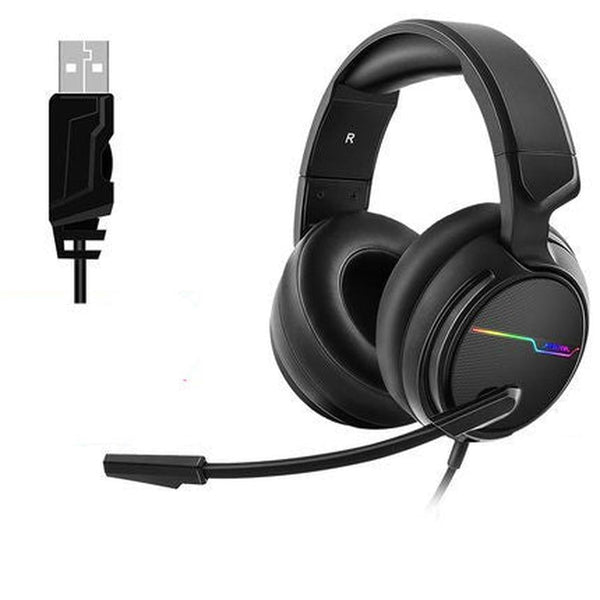HKM-262291 Siberian V20 Wired Gaming Headset with 7 Color LED Lighting and Dual 3.5mm Connectors