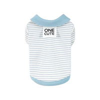 HKM-2623037 Striped Cotton T-Shirt for Small Dogs - Bichon, Pomeranian, & Teddy Breeds