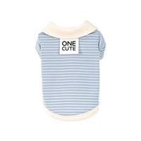 HKM-2623037 Striped Cotton T-Shirt for Small Dogs - Bichon, Pomeranian, & Teddy Breeds