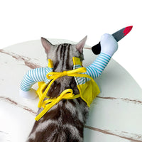 HKM-2624061 Creative Yellow Cat Assassin Costume - Polyester Apparel for Cats in Various Sizes