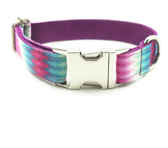 HKM-2624445 Personalized Adjustable Dog Collar with Metal Buckle and Bell for Small Breeds