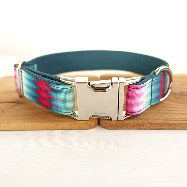 HKM-2624445 Personalized Adjustable Dog Collar with Metal Buckle and Bell for Small Breeds
