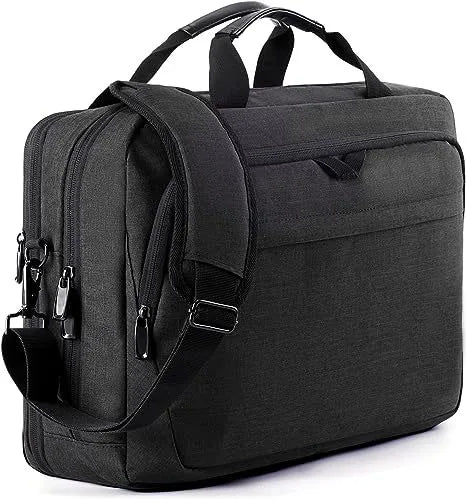 HKM-262483 15.6-Inch Waterproof Laptop Briefcase with Lock - Professional Business Messenger Bag for Men
