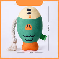 HKM-2625085 Plush Squeaky Fish Chew Toy for Dogs - Interactive and Wear-Resistant Dental Toy