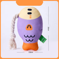 HKM-2625085 Plush Squeaky Fish Chew Toy for Dogs - Interactive and Wear-Resistant Dental Toy