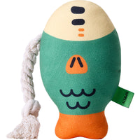 HKM-2625085 Plush Squeaky Fish Chew Toy for Dogs - Interactive and Wear-Resistant Dental Toy