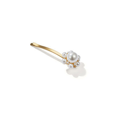HKM-262675 Heart Shaped Pearl Hairpin for Women in Korean Style